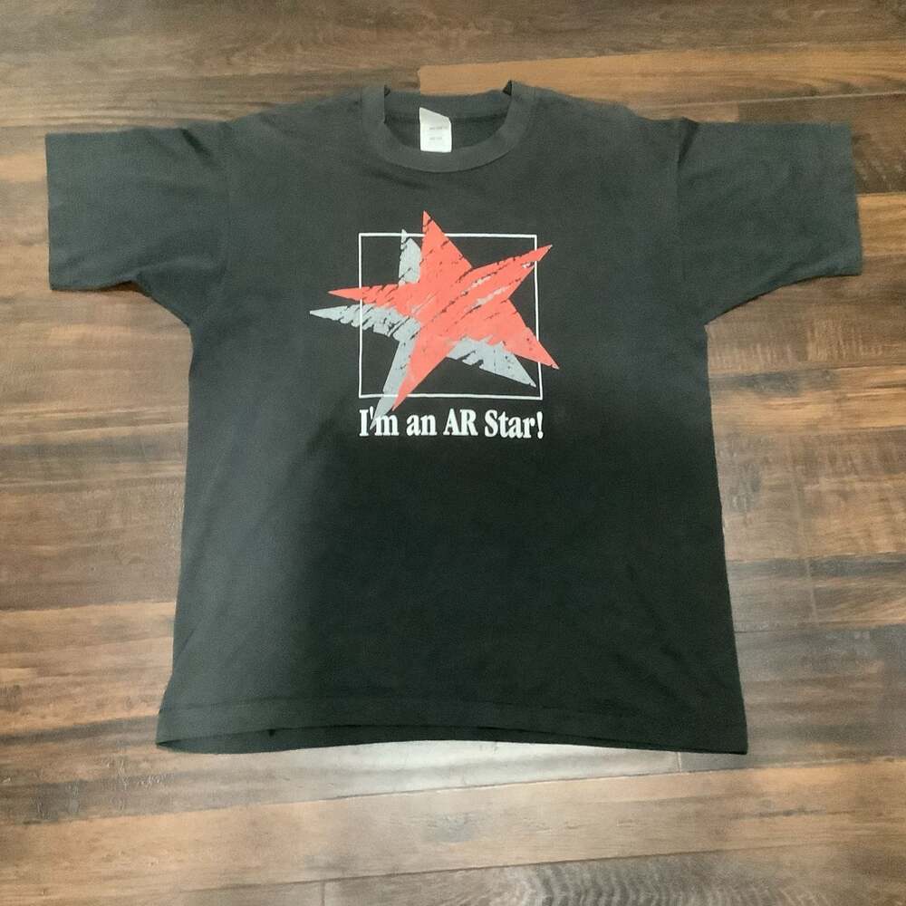 Vintage Fruit Of the Loom SZ Large I'm an AR Star! Graphic T-Shirt